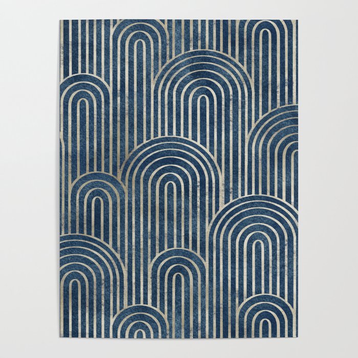 Art Deco Striped Arches Poster Gallery Image 1