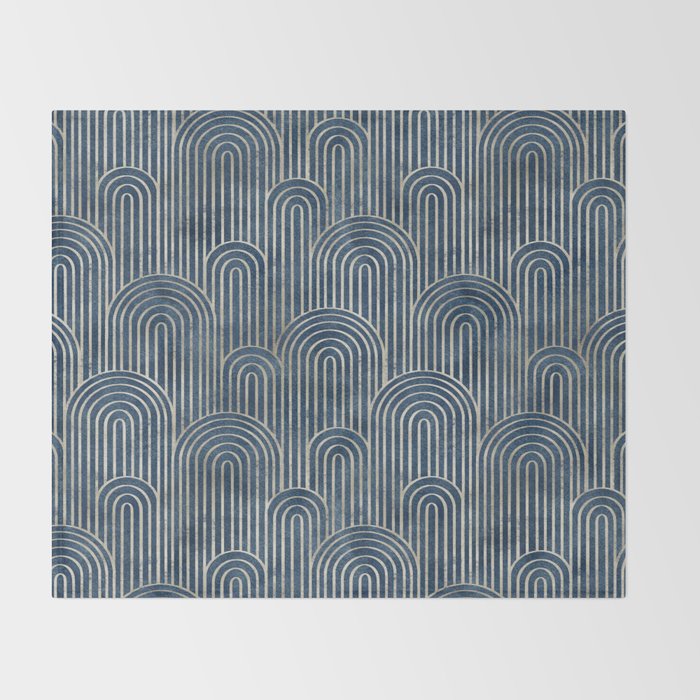 Art Deco Striped Arches Throw Blanket Gallery Image 2