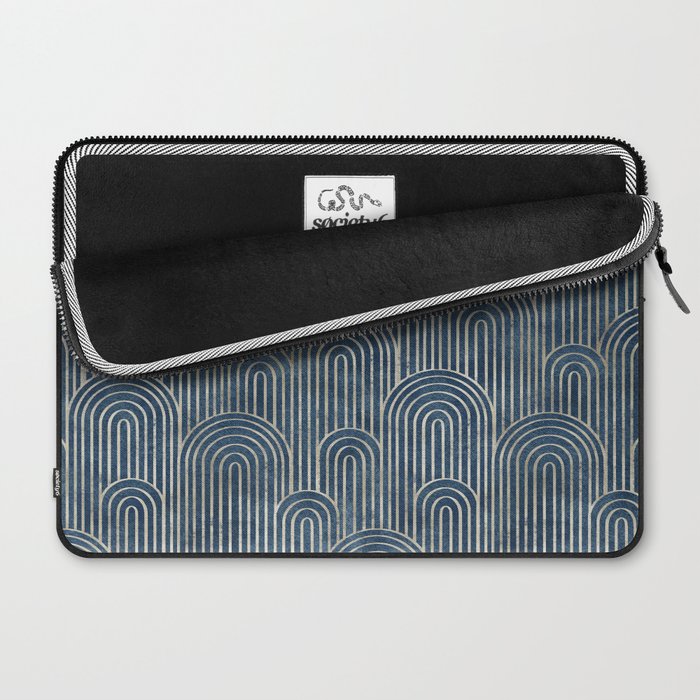Art Deco Striped Arches Laptop Sleeve Gallery Image 2