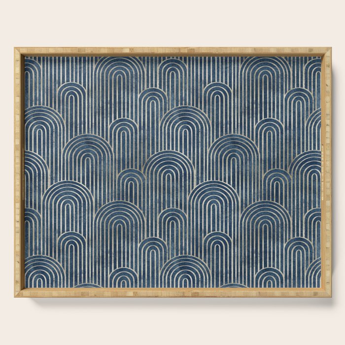 Art Deco Striped Arches Serving Tray Gallery Image 1