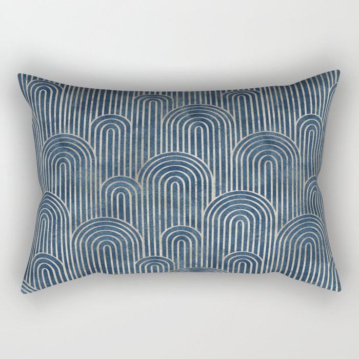 Art Deco Striped Arches Rectangular Pillow Gallery Image 2