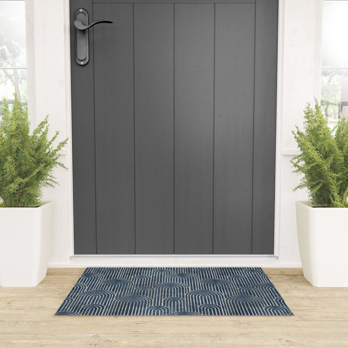 Art Deco Striped Arches Welcome Mat Gallery Image 3