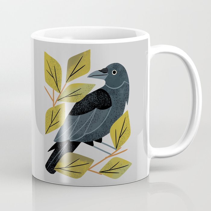 Perching Raven Coffee Mug Gallery Image 1