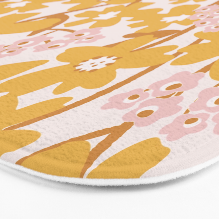 Wildflowers in Turmeric Bath Mat Gallery Image 3