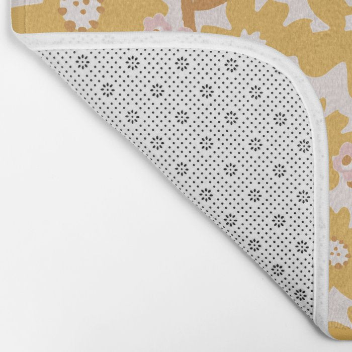 Wildflowers in Turmeric Bath Mat Gallery Image 2