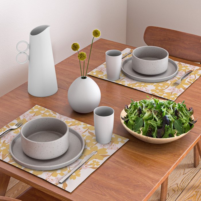 Wildflowers in Turmeric Placemat Gallery Image 2