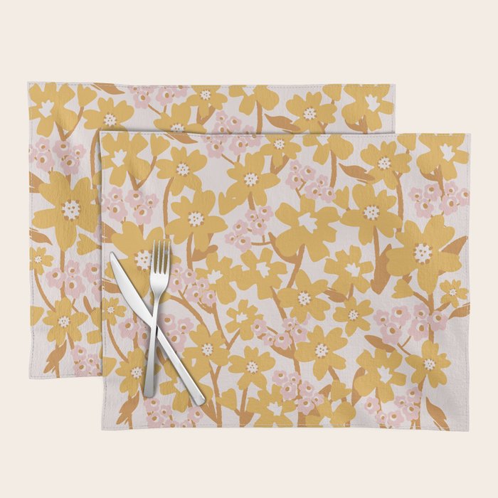 Wildflowers in Turmeric Placemat Gallery Image 1