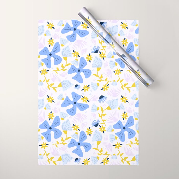 Violet flowerbed Wrapping Paper Gallery Image 1