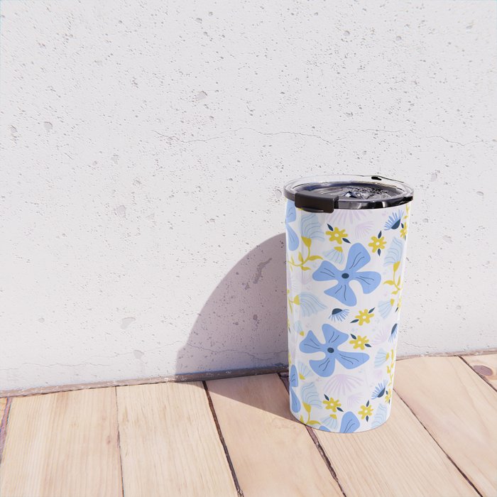 Violet flowerbed Travel Mug Gallery Image 4