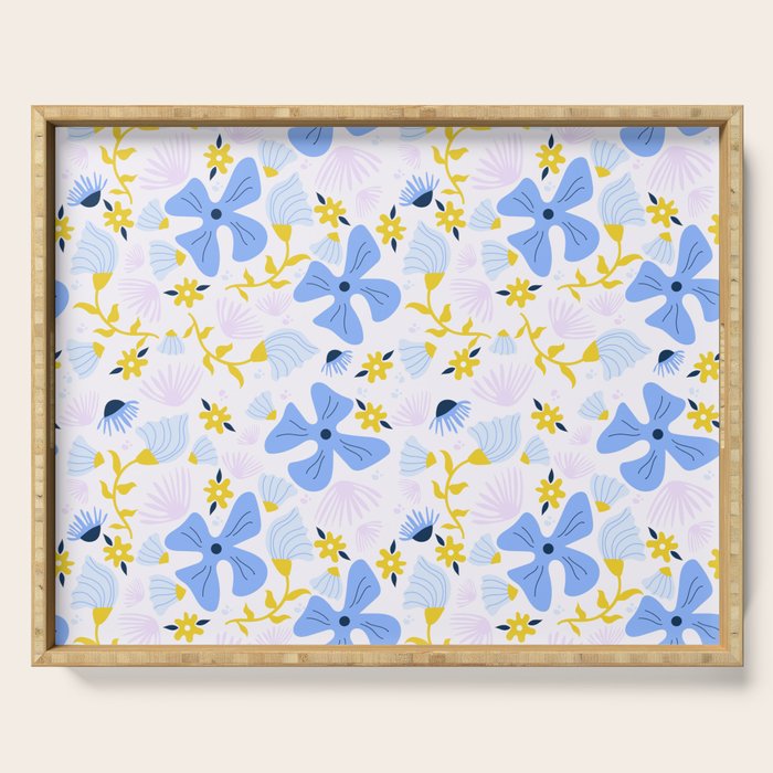 Violet flowerbed Serving Tray Gallery Image 1