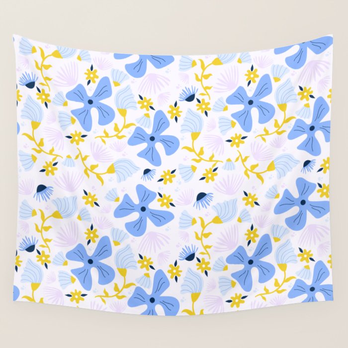 Violet flowerbed Wall Tapestry Gallery Image 1