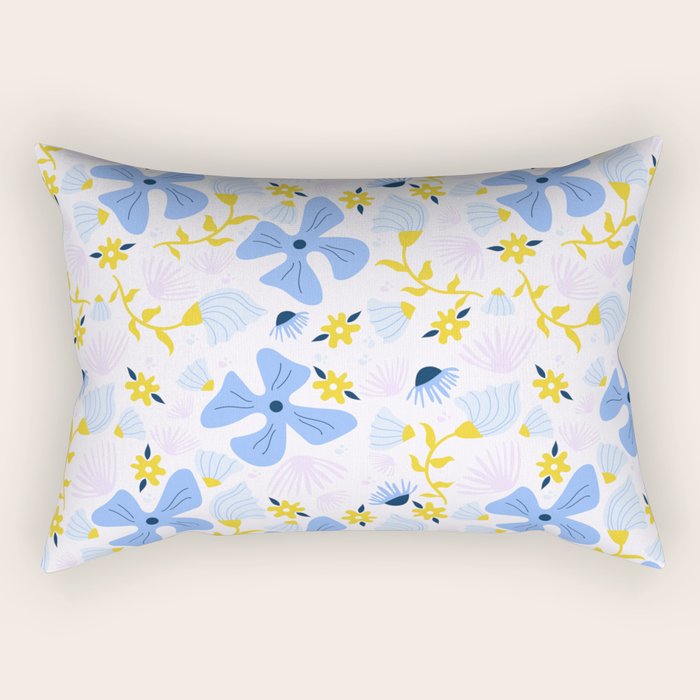 Violet flowerbed Rectangular Pillow Gallery Image 1