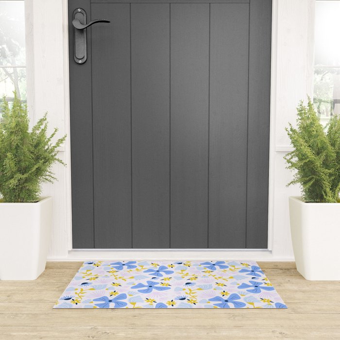Violet flowerbed Welcome Mat Gallery Image 3