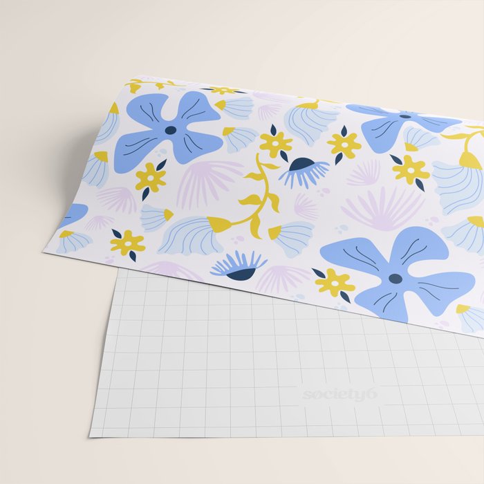Violet flowerbed Wrapping Paper Gallery Image 2