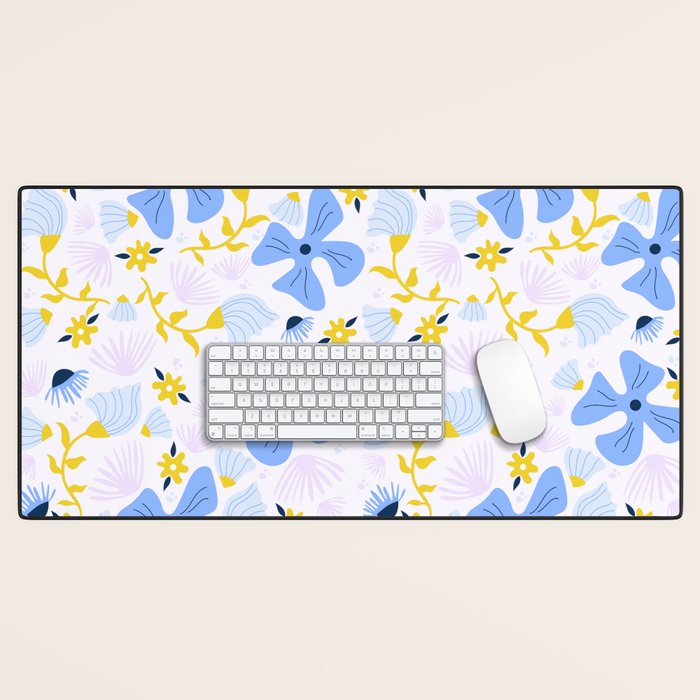 Violet flowerbed Desk Mat Gallery Image 1