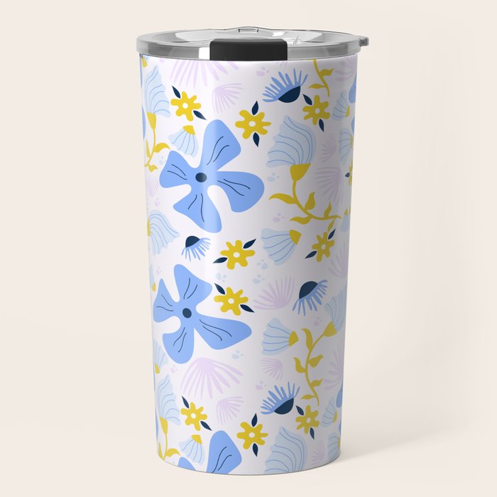 Violet flowerbed Travel Mug Gallery Image 1
