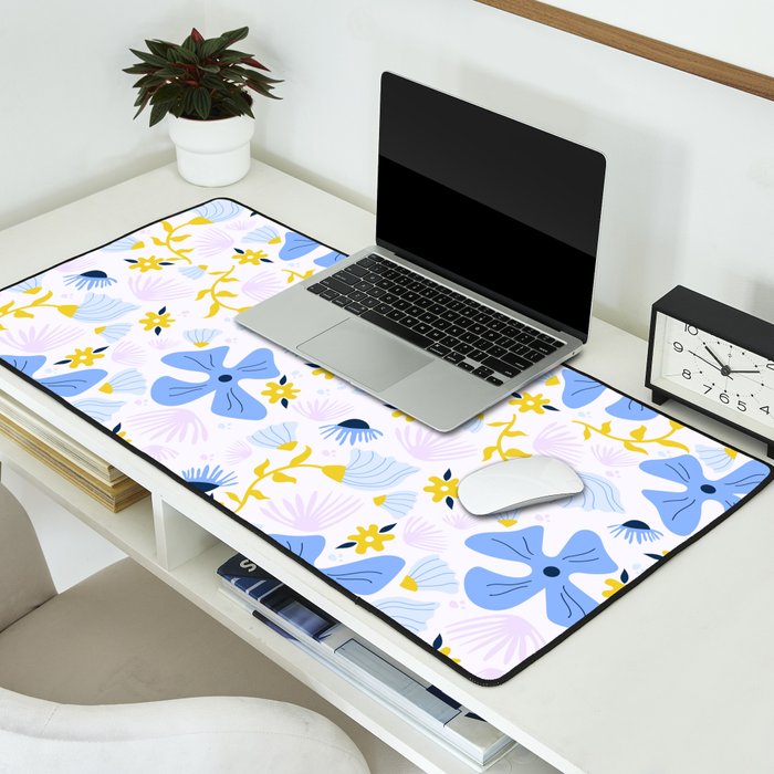 Violet flowerbed Desk Mat Gallery Image 2
