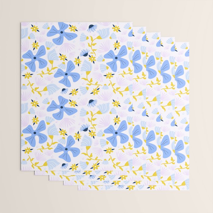 Violet flowerbed Wrapping Paper Gallery Image 3