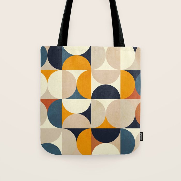 mid century abstract shapes fall winter 1 Tote Bag Gallery Image 1