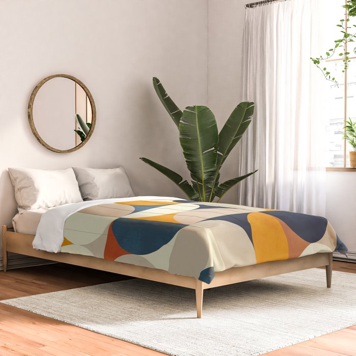mid century abstract shapes fall winter 1 Comforter Gallery Image 2