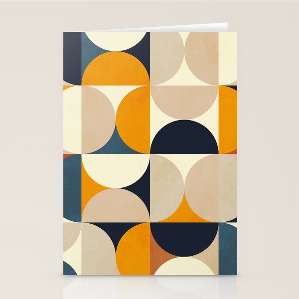 mid century abstract shapes fall winter 1 Stationery Card Gallery Image 1