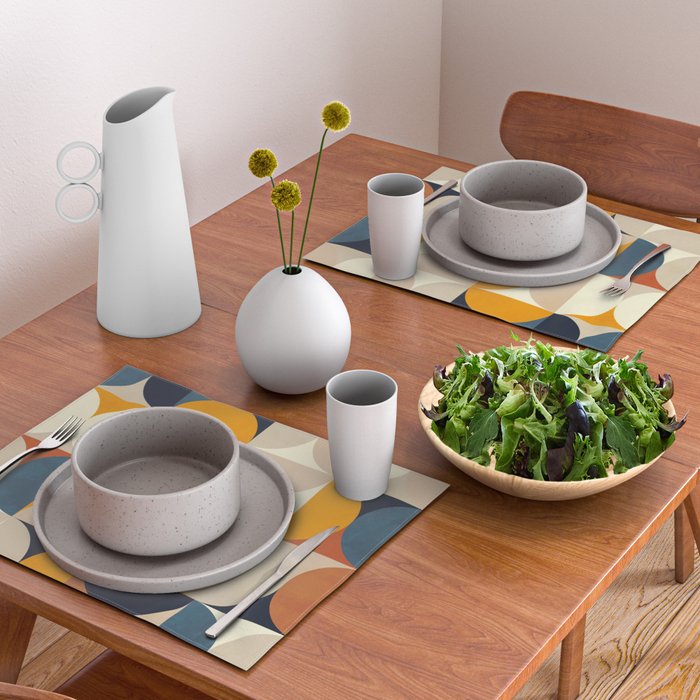 mid century abstract shapes fall winter 1 Placemat Gallery Image 2