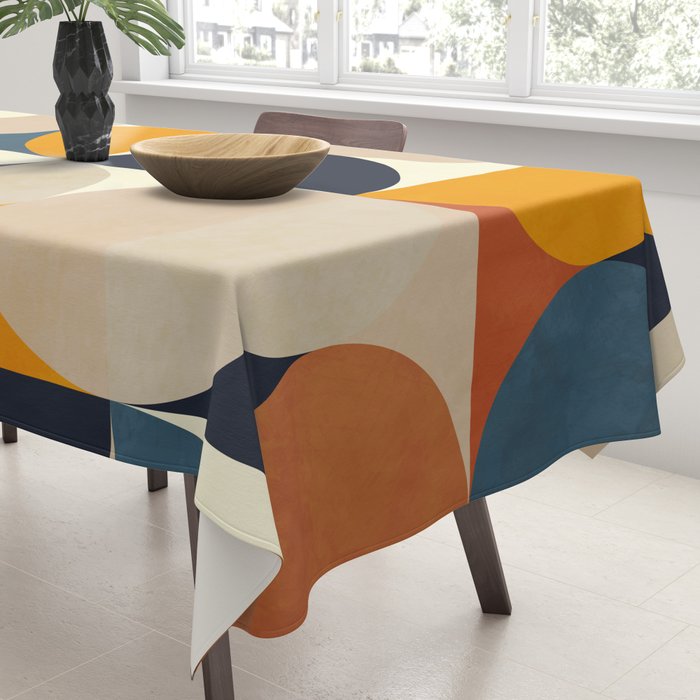 mid century abstract shapes fall winter 1 Tablecloth Gallery Image 3