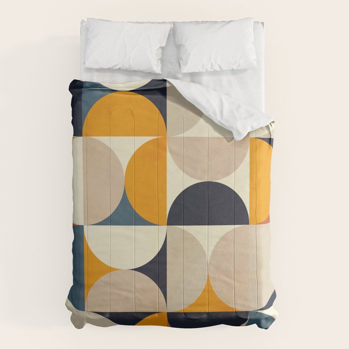 mid century abstract shapes fall winter 1 Comforter Gallery Image 1