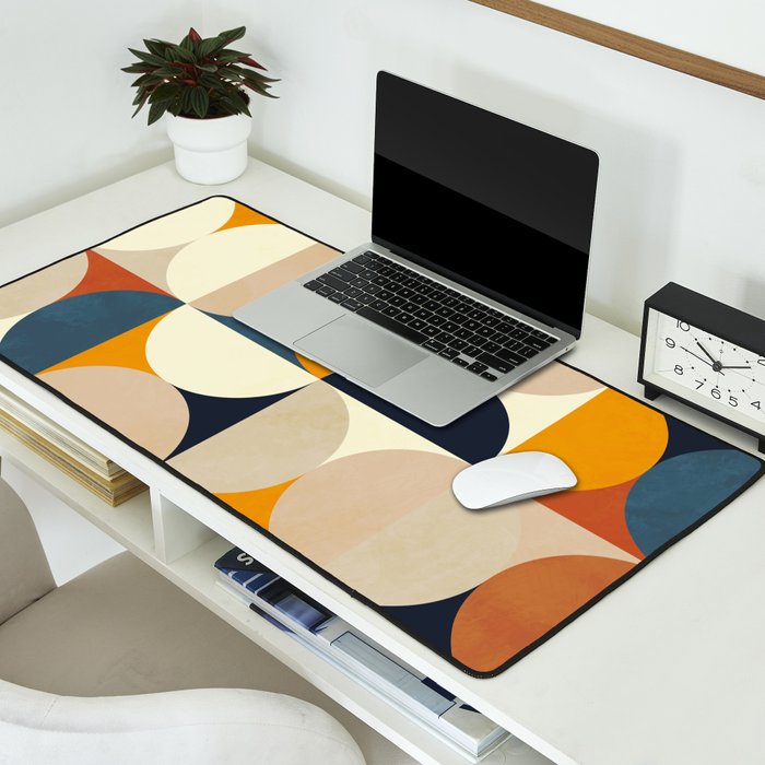 mid century abstract shapes fall winter 1 Desk Mat Gallery Image 2