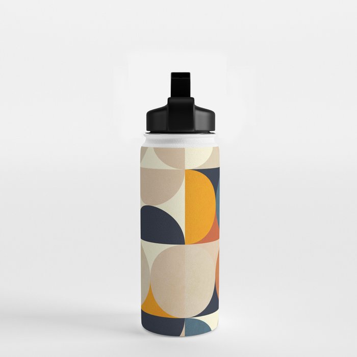 mid century abstract shapes fall winter 1 Water Bottle Gallery Image 2