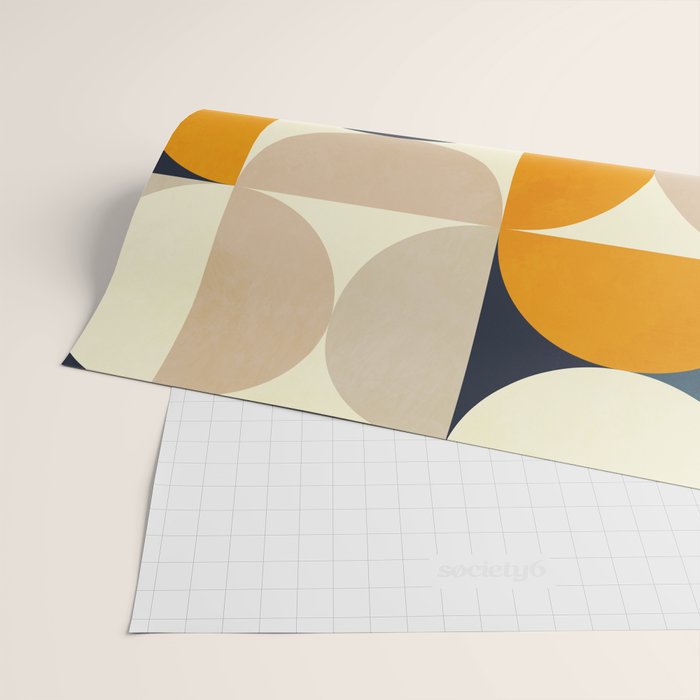 mid century abstract shapes fall winter 1 Wrapping Paper Gallery Image 2