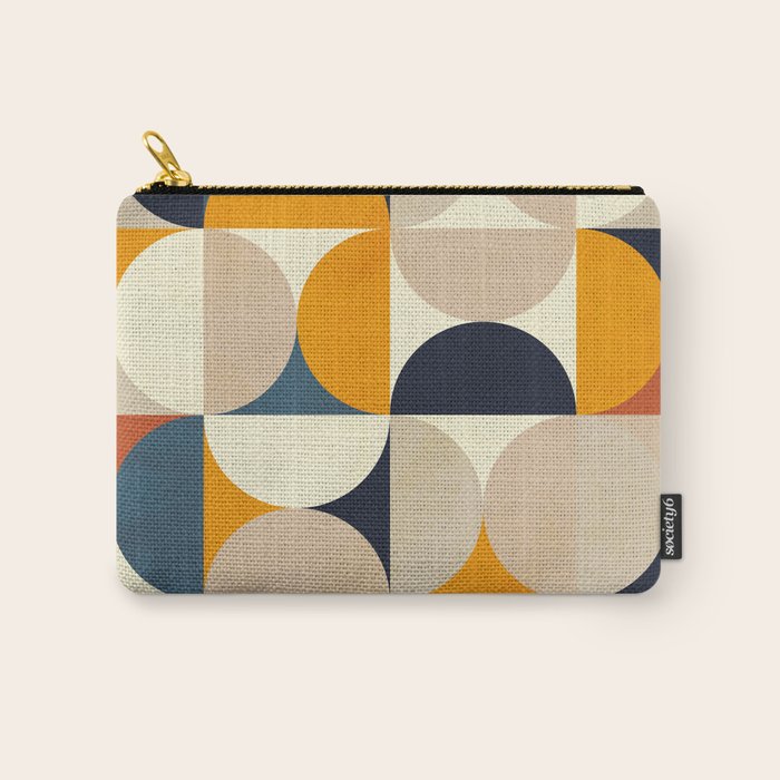 mid century abstract shapes fall winter 1 Carry All Pouch Gallery Image 1