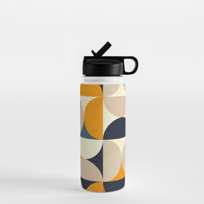 mid century abstract shapes fall winter 1 Water Bottle Gallery Image 1