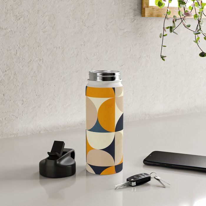 mid century abstract shapes fall winter 1 Water Bottle Gallery Image 4