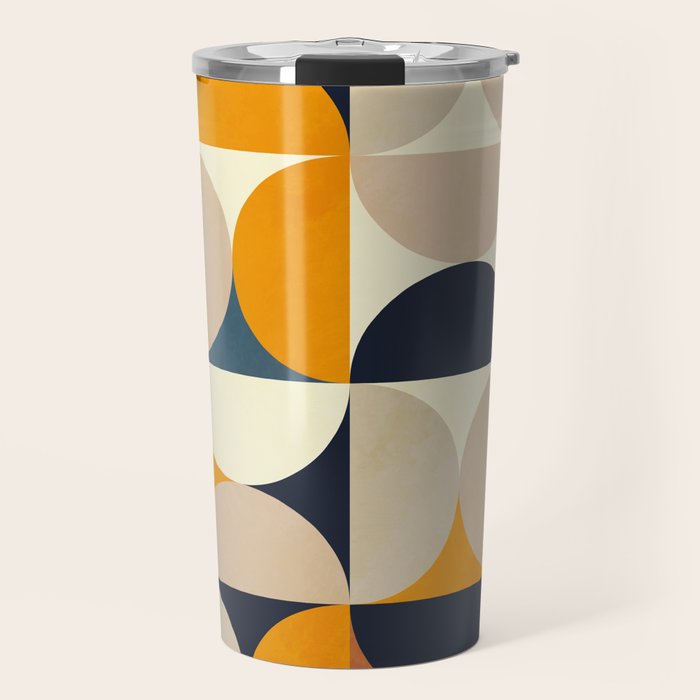 mid century abstract shapes fall winter 1 Travel Mug Gallery Image 1
