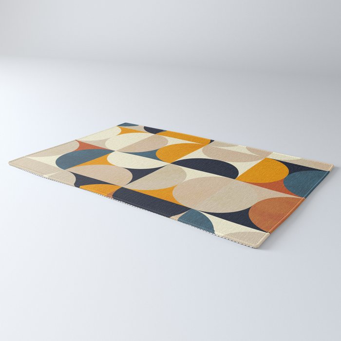 mid century abstract shapes fall winter 1 Rug Gallery Image 3