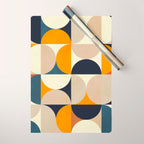 mid century abstract shapes fall winter 1 Wrapping Paper Gallery Image 1