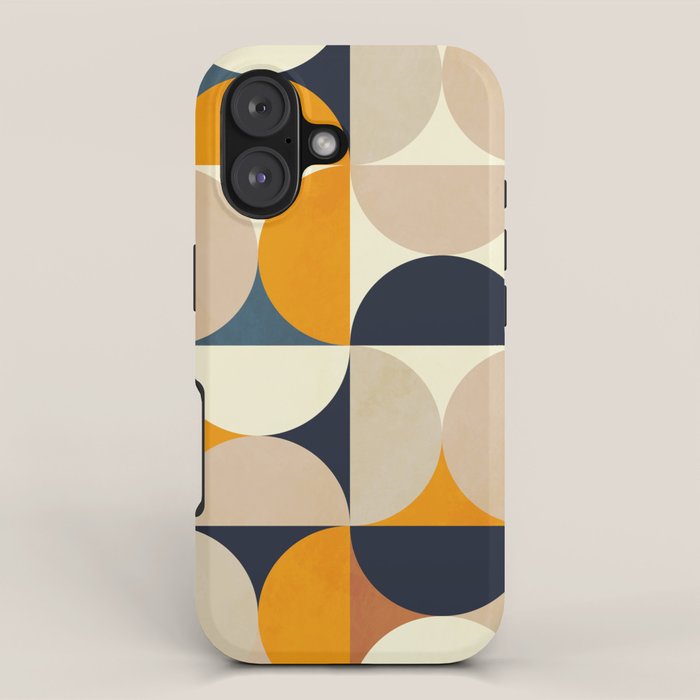 mid century abstract shapes fall winter 1 iPhone Case Gallery Image 1