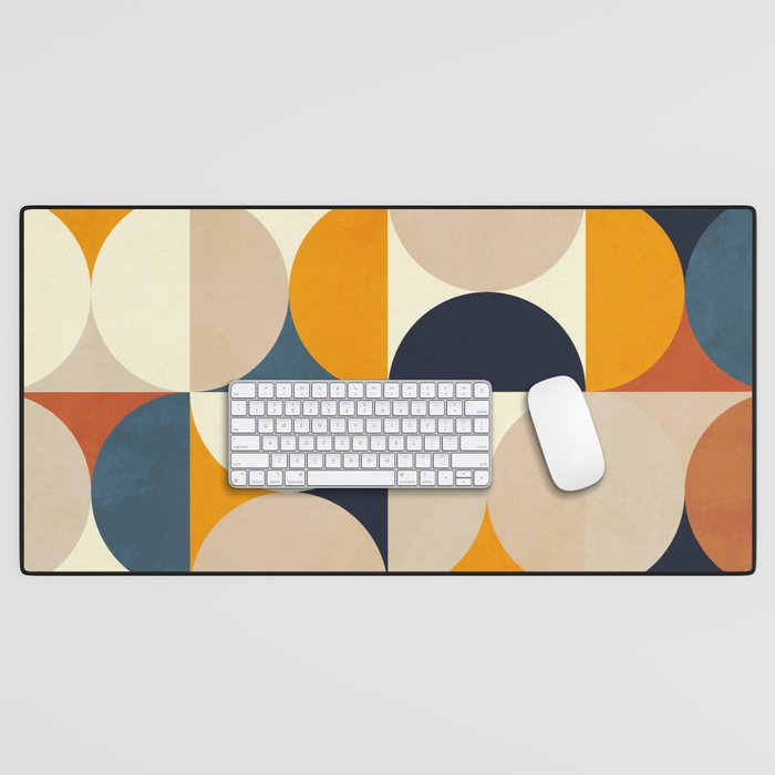 mid century abstract shapes fall winter 1 Desk Mat Gallery Image 1