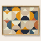 mid century abstract shapes fall winter 1 Serving Tray Gallery Image 1