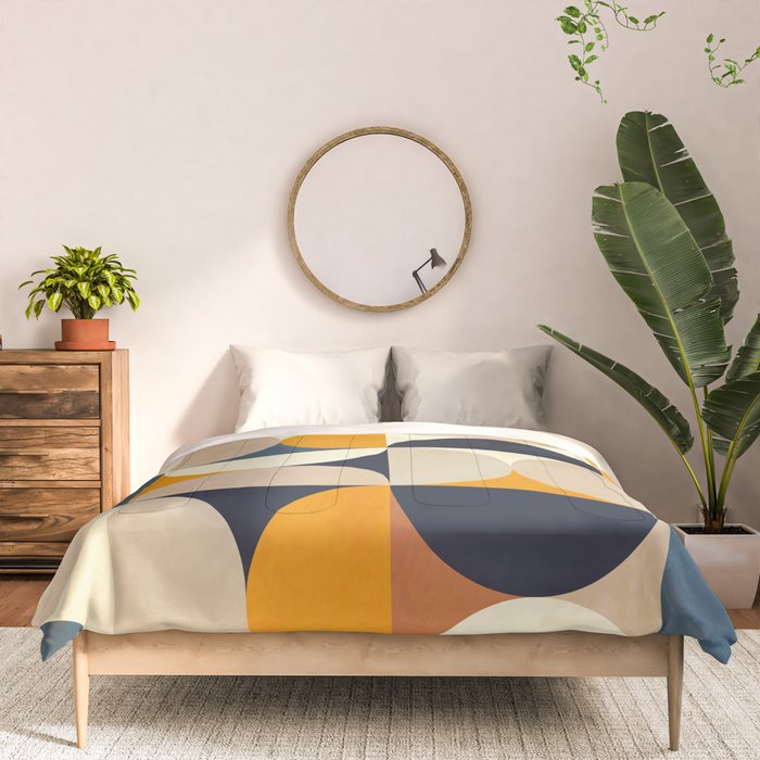 mid century abstract shapes fall winter 1 Comforter Gallery Image 3