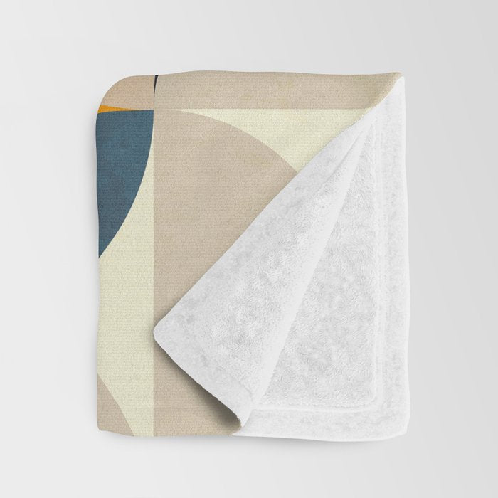 mid century abstract shapes fall winter 1 Throw Blanket Gallery Image 3