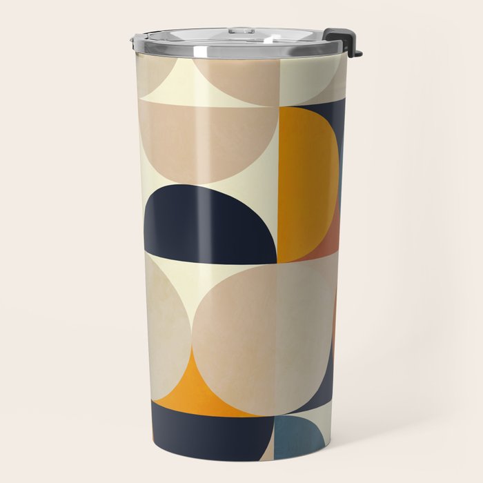 mid century abstract shapes fall winter 1 Travel Mug Gallery Image 2