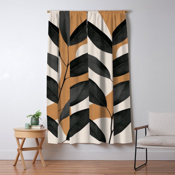 Minimalist Abstract Art Branch 4 Window Curtain Gallery Image 5