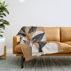 Minimalist Abstract Art Branch 4 Throw Blanket Gallery Image 1