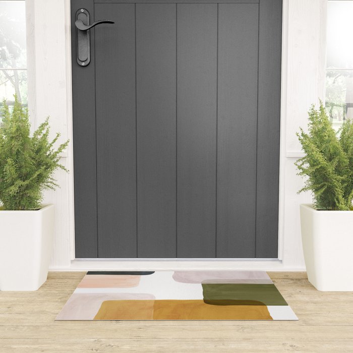 Multicolor abstract shapes Welcome Mat Gallery Image 3
