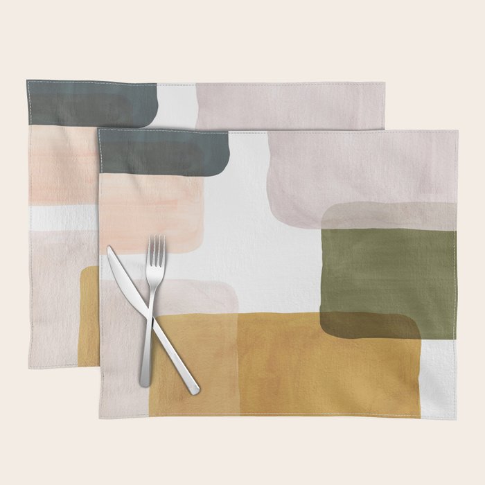 Multicolor abstract shapes Placemat Gallery Image 1