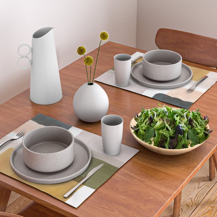 Multicolor abstract shapes Placemat Gallery Image 2