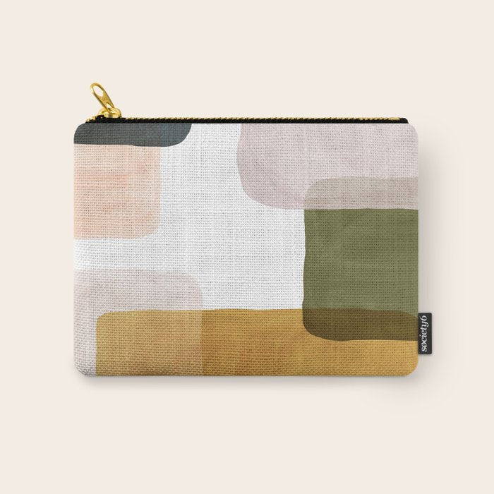 Multicolor abstract shapes Carry All Pouch Gallery Image 1