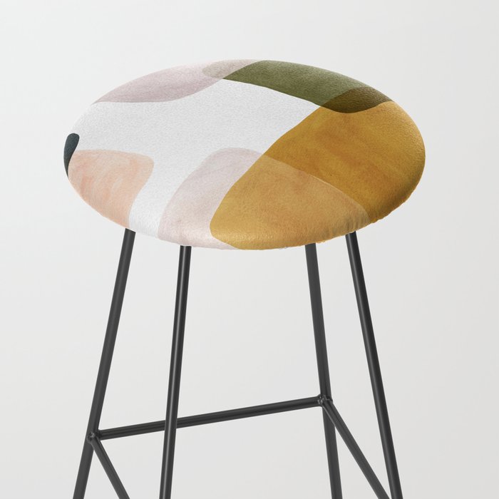 Multicolor abstract shapes Stool Gallery Image 2